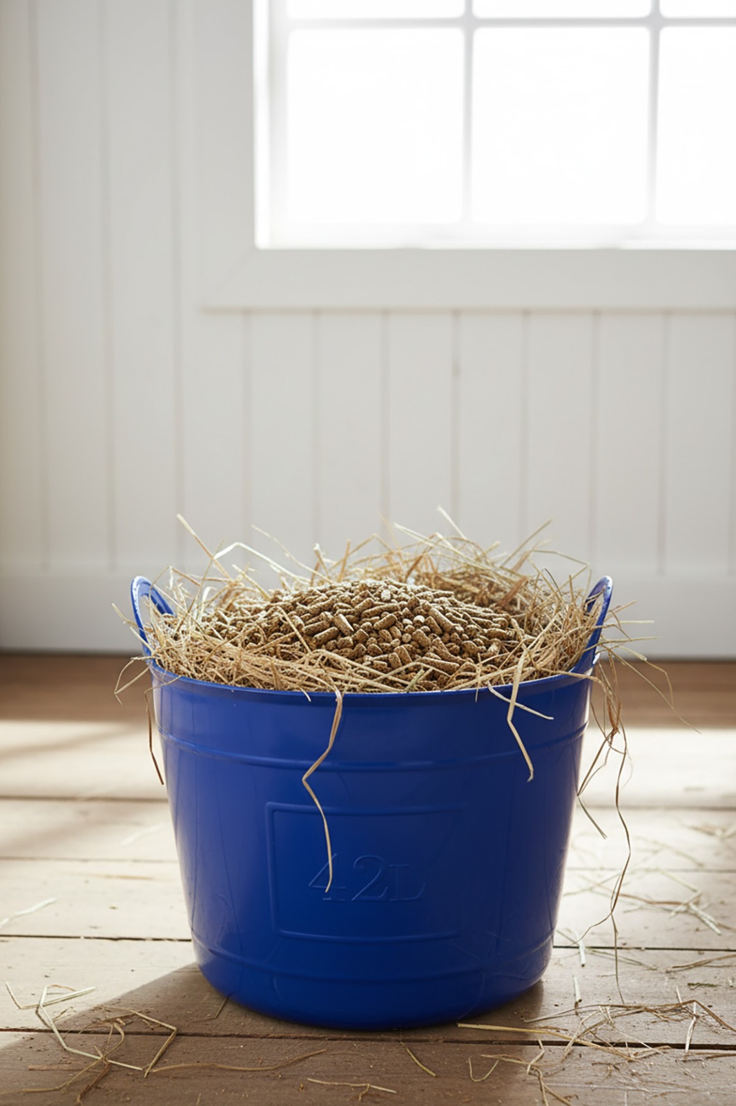 Saman pelet yem saklama sepeti