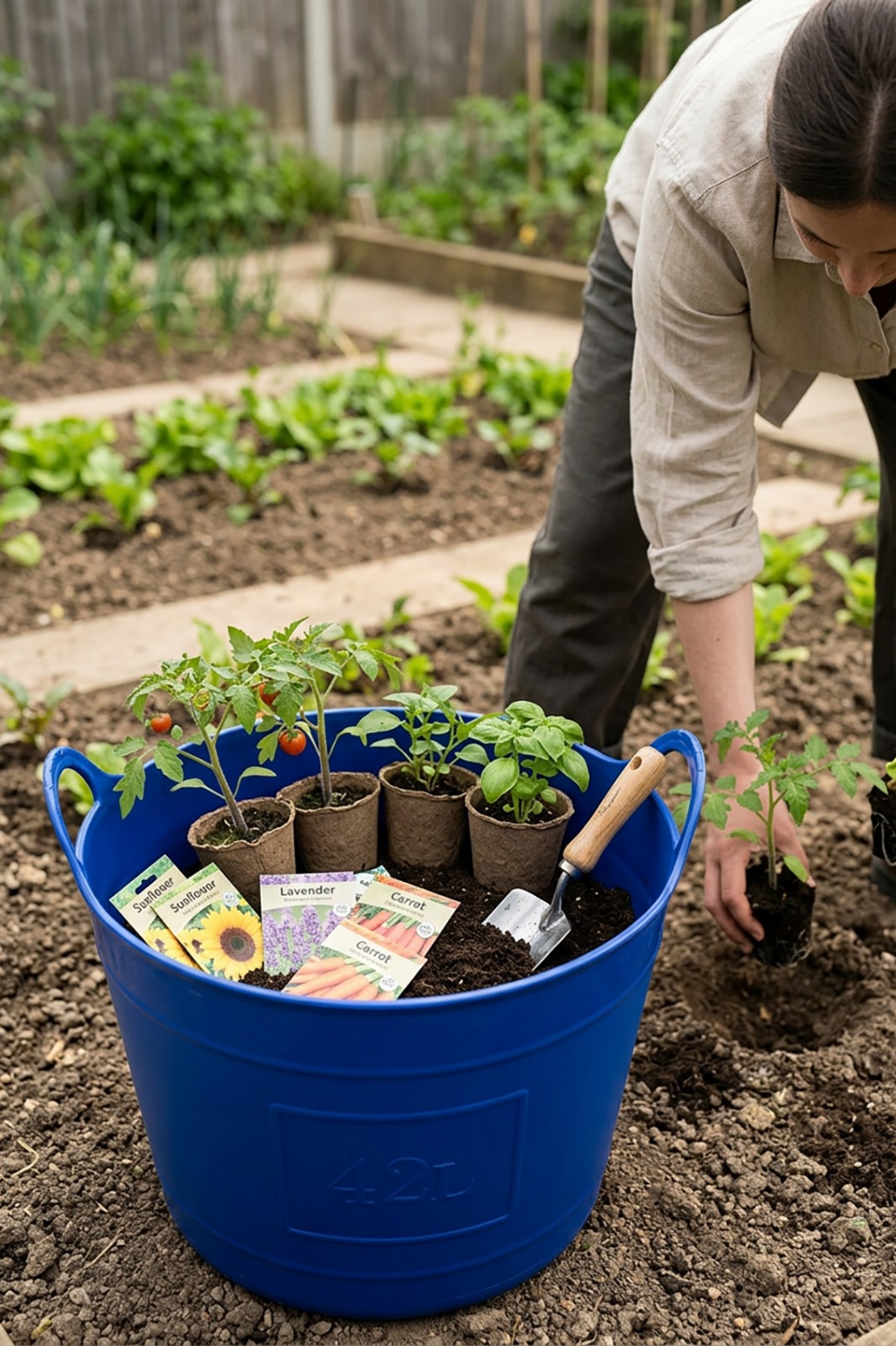 Akyüz Plastik 42L Toplama Sepeti portakal toplama meyve hasadı
